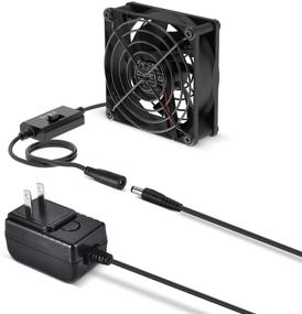 img 4 attached to 💨 ELUTENG 80mm 12V DC Fan - Powerful PC Cooling Fan with 3 Speeds for Computer/PS4/TV Box/AV Cabinet/Router