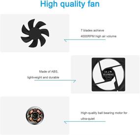 img 1 attached to 💨 ELUTENG 80mm 12V DC Fan - Powerful PC Cooling Fan with 3 Speeds for Computer/PS4/TV Box/AV Cabinet/Router