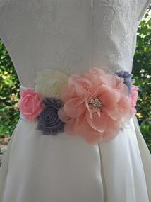 img 2 attached to 💐 Maternity Wedding Romantic Flower Accessories for Women - Belts