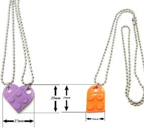 img 3 attached to 🧡 Lego Heart Necklaces: Perfect Matching Pendant Set for Girls, Boys, Best Friends, Couples, and Family