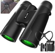 waterproof compact binoculars with harness strap bag - 12x42 binoculars for 🔭 adults, ideal for bird watching, hunting, concerts, sports events - bak4 prism fmc lens logo