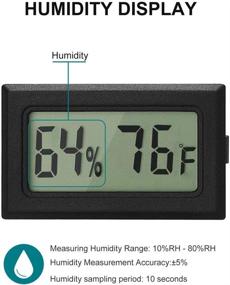 img 2 attached to 🌡️ Enhance Temperature and Humidity Monitoring with Linkhood Mini Thermometer Hygrometer: Perfect for Humidors, Greenhouse, Garden, Cellar, Fridge, and Mason Jar