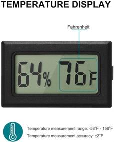 img 3 attached to 🌡️ Enhance Temperature and Humidity Monitoring with Linkhood Mini Thermometer Hygrometer: Perfect for Humidors, Greenhouse, Garden, Cellar, Fridge, and Mason Jar