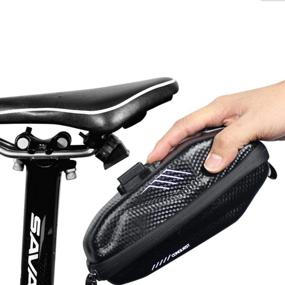 img 1 attached to WILD MAN 0.8L Waterproof Bike Saddle Bag - Quick Release, Hard Shell, Under Seat - Ideal for Mountain Road MTB Bicycle Cycling