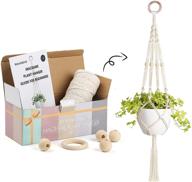 beginner's guide: diy macrame plant hanger kit with 100m cords, beads, and manual for macrame wall hanging decoration logo