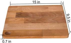 img 2 attached to 🪵 Durable 10'' x 15'' Wood Cutting Board - Heavy Duty Chopping Board for Meat, Bread, Fruits, and Vegetables - BPA Free, 0.7'' Thick - EVALAND