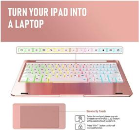 img 1 attached to 🔌 Stable Touchpad Keyboard Case for iPad 9th Generation (10.2 2021) / 8th (10.2 2020) /7th (10.2 2019) / iPad Air 3rd Generation 10.5 2019/iPad Pro 10.5 2017