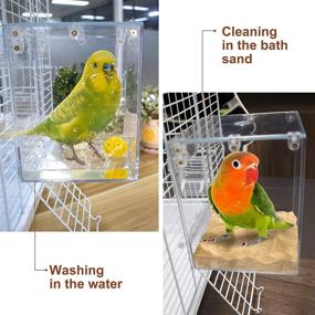 img 3 attached to 🐦 GAGILAND No-Leakage Bird Bath Box: The Perfect Hanging Bathtub Shower for Small Birds