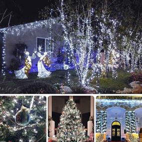 img 3 attached to 🎄 Enhance Your Holiday Spirit with Super-Long 134FT 360 LED Christmas Lights Outdoor/Indoor - Waterproof, 8 Lighting Modes, Perfect for Outdoor Christmas Decorations Garden Decor Patio Tree (Cool White)