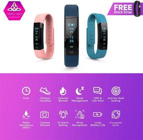 img 2 attached to 🔵 Trendy Pro Deluxe Kids Fitness Tracker - Smart Watch with Step Counter for Boys Girls Teens - Blue/Black