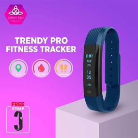 img 3 attached to 🔵 Trendy Pro Deluxe Kids Fitness Tracker - Smart Watch with Step Counter for Boys Girls Teens - Blue/Black