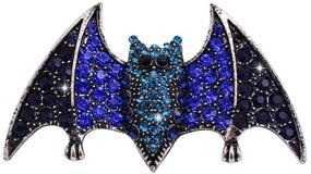 img 3 attached to Amosfun Halloween Bat Shape Brooch with Rhinestone Breastpin – Demon Bat Brooch Pins Jewelry Gift and Halloween Accessories for Women, Girls, and Ladies