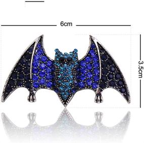 img 2 attached to Amosfun Halloween Bat Shape Brooch with Rhinestone Breastpin – Demon Bat Brooch Pins Jewelry Gift and Halloween Accessories for Women, Girls, and Ladies