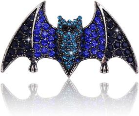 img 4 attached to Amosfun Halloween Bat Shape Brooch with Rhinestone Breastpin – Demon Bat Brooch Pins Jewelry Gift and Halloween Accessories for Women, Girls, and Ladies