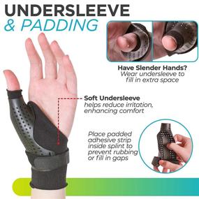 img 1 attached to BraceAbility Thumb Splint: Immobilize & Stabilize Thumb Joints for Arthritis, Trigger Thumb, Tendonitis & Sprain Relief - Small Right