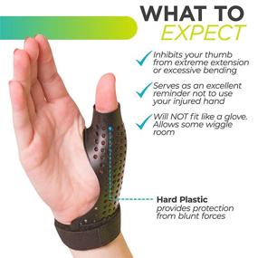 img 2 attached to BraceAbility Thumb Splint: Immobilize & Stabilize Thumb Joints for Arthritis, Trigger Thumb, Tendonitis & Sprain Relief - Small Right