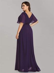 img 2 attached to 👗 Alisapan Women's Plus Size Chiffon Bridesmaid Dress: Long Formal Evening Prom Gown 9890