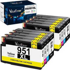 img 4 attached to 🖨️ High-Quality Valuetoner Ink Cartridge Replacement for HP 950XL 951XL 950 XL 951 XL - Officejet Pro 8600 8610 8100 8615 8620 8630 8660 251dw Printer, 8 Pack (2 Black, 2 Cyan, 2 Magenta, 2 Yellow)