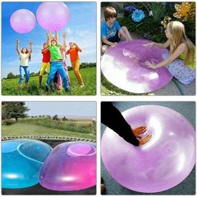 img 3 attached to 🎈 Deashun Bubble Ball 2 Pack - Inflatable Funny Toy for Kids and Adults, Soft Rubber Bubble Balloon for Beach, Garden, Outdoor Parties - Large Size