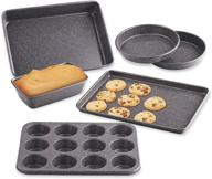 🍰 набор для выпечки cook n home из 6 предметов с антипригарным покрытием, подходит для приготовления тортов, печенья, кексов и хлеба - черный логотип