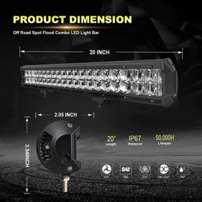 img 3 attached to 🚚 KEENAXIS LED Light Bar: 20 Inch 126W 5D Spot Flood Combo Beam + 4Pcs 4 Inch 60W LED Pods - Ideal for Trucks, ATVs, UTVs, SUVs, Jeeps, Boats - Complete with Wiring Harness!