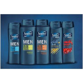 img 2 attached to 🧴 Suave Men 2-in-1 Body Wash and Shampoo, Hair and Body 15 oz (Pack of 6) - Ultimate All-in-One Hygiene Solution!