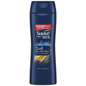 img 4 attached to 🧴 Suave Men 2-in-1 Body Wash and Shampoo, Hair and Body 15 oz (Pack of 6) - Ultimate All-in-One Hygiene Solution!