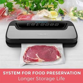 img 3 attached to 🧺 Mueller Automatic Vacuum Sealer Machine: Compact Design | Lab Tested | Dry & Moist Food Modes | LED Indicator Lights | Ideal for Food Preservation & Sous Vide | Includes Starter Kit