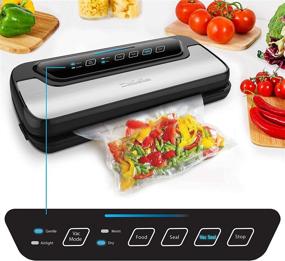 img 2 attached to 🧺 Mueller Automatic Vacuum Sealer Machine: Compact Design | Lab Tested | Dry & Moist Food Modes | LED Indicator Lights | Ideal for Food Preservation & Sous Vide | Includes Starter Kit
