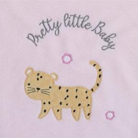 img 2 attached to NoJo Sweet Jungle Friends Pink & Tan Cheetah Applique Baby Blanket – Soft & Adorable Blanket for Newborns in Pink and Tan