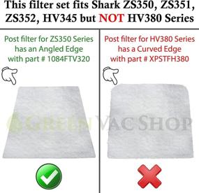 img 3 attached to GreenVacShop 3-Pack Shark Rocket Zero-M Ultra-Light Corded Stick HV345 ZS350 ZS350C ZS351 ZS351C ZS352 Vacuum Replacement Filter Set - Includes 3 Foam, 3 Felt, and 3 Post Filters - Replaces Part# XPMFK320 1084FTV320