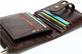 img 1 attached to Classic Bifold Wallets with Keychain: Authentic Genuine Leather Accessories