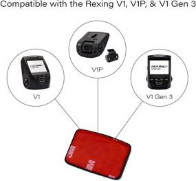 img 2 attached to 🔒 Безопасные и надежные клейкие крепления Rexing для автомобильных видеорегистраторов V1 и V1P