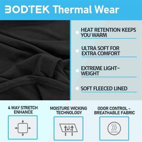 img 1 attached to 🔥 Bodtek Women's Cold Weather Thermal Long Underwear Set - Premium Fleece Lined Long John Base Layer Top and Bottom