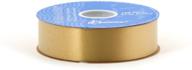 🎀 flora satin craft ribbon, 1-7/16-inch wide by 100-yard spool - holiday gold logo