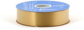 img 1 attached to 🎀 Flora Satin Craft Ribbon, 1-7/16-Inch Wide by 100-Yard Spool - Holiday Gold