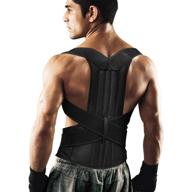 👍 posture corrector back brace for women and men - lumbar support, shoulder posture support to improve posture, provide back pain relief логотип