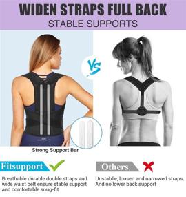 img 2 attached to 👍 Posture Corrector Back Brace for Women and Men - Lumbar Support, Shoulder Posture Support to Improve Posture, Provide Back Pain Relief