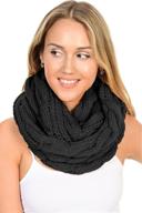 🧣 basico knitted infinity: charcoal women's accessories and scarves, wraps made for versatility logo