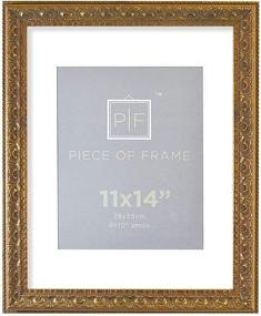 img 4 attached to Golden State Art 11x14 Ornate Finish Picture Frame, Bronze Color, with White Mat for 8x10 Photo & Real Glass