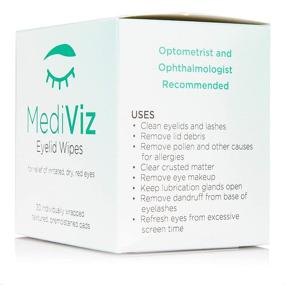 img 2 attached to 👁️ MediViz Eyelid Wipes: Prevent Crusty Eyelashes, Bumps, Itchiness, Mites & more - Exfoliating & Hypoallergenic Solution