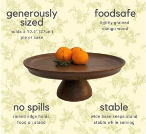 img 1 attached to Wood Cake Stand Pedestal Desserts