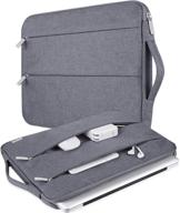 v voova 13 13.3 inch laptop sleeve: compatible with macbook air/pro/m1, 👉 surface book 3/laptop 4, hp envy 13, chromebook. stylish grey carrying case with handle. logo