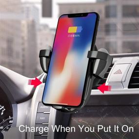 img 1 attached to 📱 Enhanced 2020 3-in-1 Wireless Car Charger - 15W Qi Fast Charging Mount with Auto-Clamping, Air Vent Phone Holder, Compatible with All Smartphones & Original TWS Headphones (excluding Headphones)