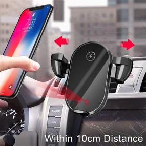 img 2 attached to 📱 Enhanced 2020 3-in-1 Wireless Car Charger - 15W Qi Fast Charging Mount with Auto-Clamping, Air Vent Phone Holder, Compatible with All Smartphones & Original TWS Headphones (excluding Headphones)