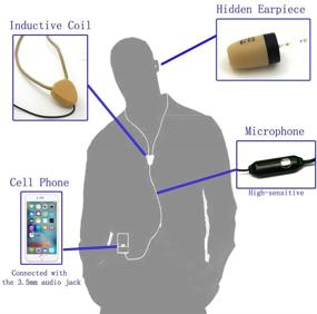 img 3 attached to 🎧 COOMAX Wireless Mini Spy Earphone with Hidden Earpiece Headset and Microphone Detection