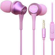 🎧 pink earbuds in ear headphones with mic/controller - iphone samsung ipad ipod logo