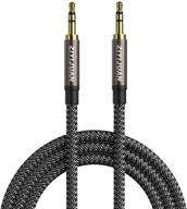 высококачественный аудио-кабель соединения 20 футов / 6 метров stereo audio 3.5 мм auxiliary short cord aux cable - совместим с автомобилями, apple iphone, ipod, ipad, samsung galaxy, htc, lg, google pixel - соединение мужчина-мужчина. логотип