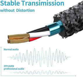 img 2 attached to Высококачественный аудио-кабель соединения 20 футов / 6 метров Stereo Audio 3.5 мм Auxiliary Short Cord Aux Cable - Совместим с автомобилями, Apple iPhone, iPod, iPad, Samsung Galaxy, HTC, LG, Google Pixel - Соединение мужчина-мужчина.