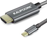 kaupoonk 6ft usb-c to hdmi cable, 4k usb c to hdmi adapter compatible 🔌 with macbook pro, samsung galaxy s8/s9/s10/s20, surface book 2, dell xps 13/15, pixelbook & more logo